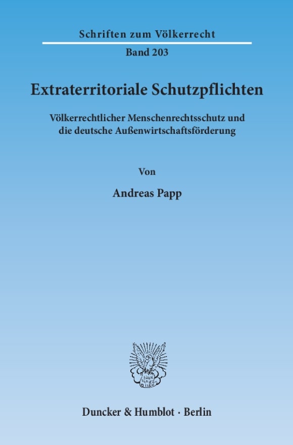 Cover Extraterritoriale Schutzpflichten