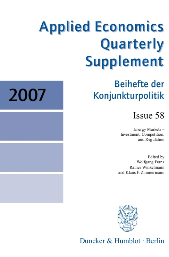 Cover Energy Markets - Investment, Competition, and Regulation