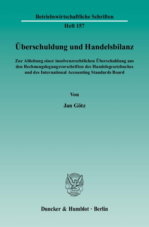 Cover Überschuldung und Handelsbilanz