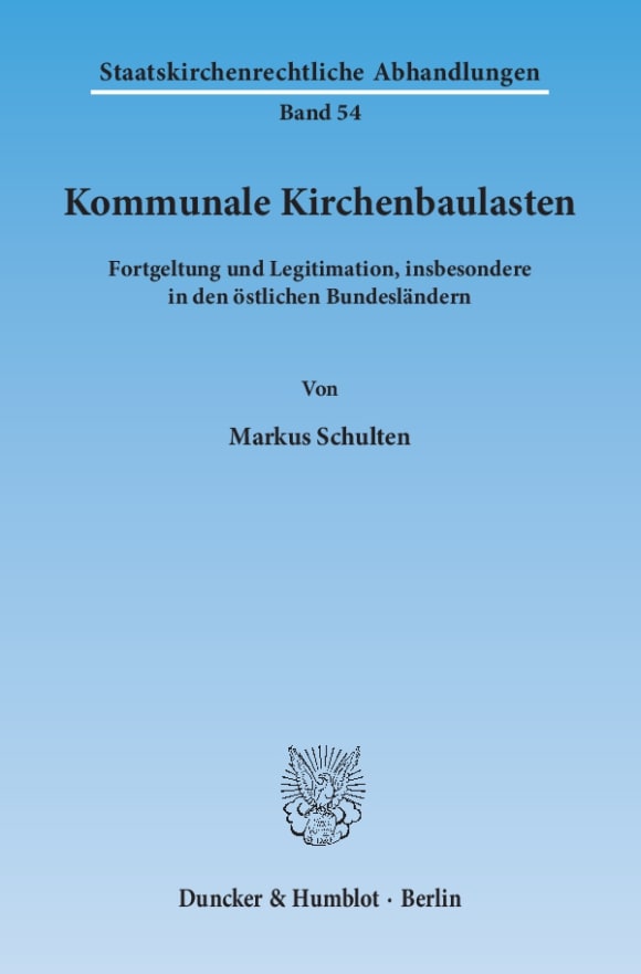 Cover Kommunale Kirchenbaulasten