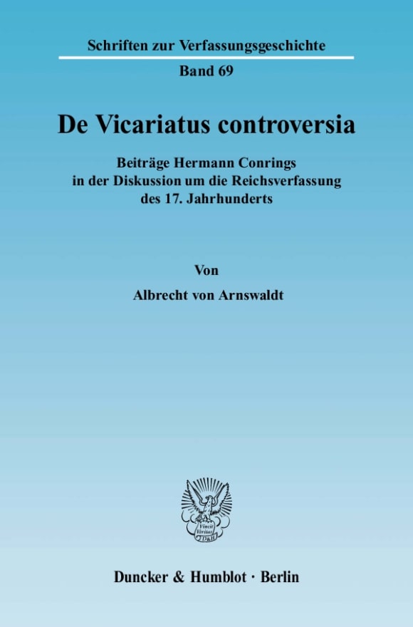 Cover De Vicariatus controversia