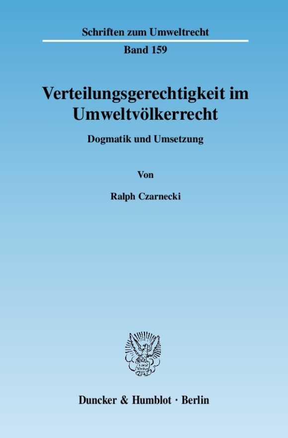 Cover Verteilungsgerechtigkeit im Umweltvölkerrecht