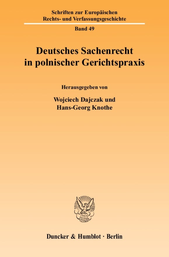 Cover Deutsches Sachenrecht in polnischer Gerichtspraxis