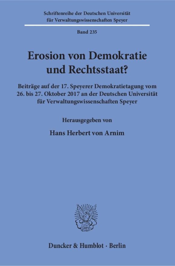 Cover Erosion von Demokratie und Rechtsstaat?