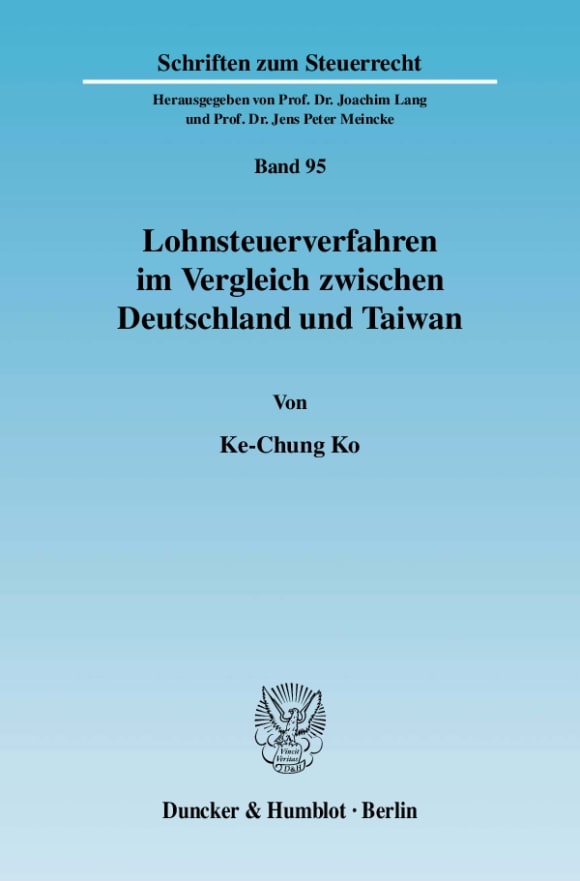 Cover Lohnsteuerverfahren im Vergleich zwischen Deutschland und Taiwan