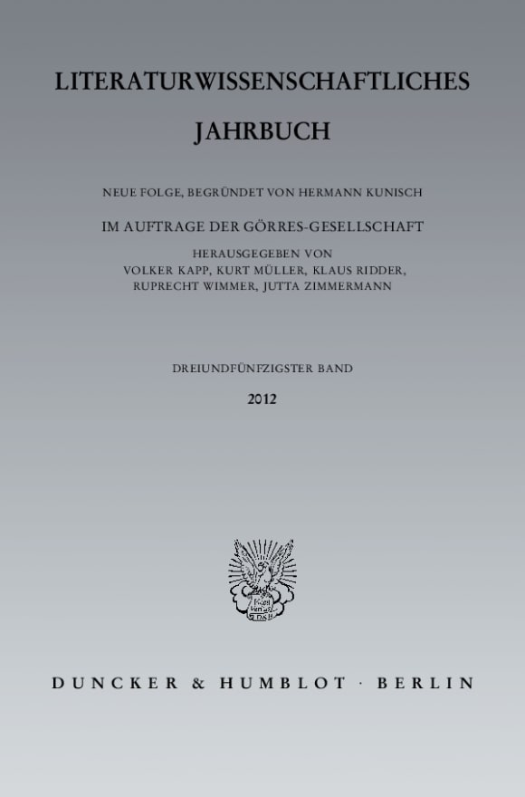 Cover Literaturwissenschaftliches Jahrbuch