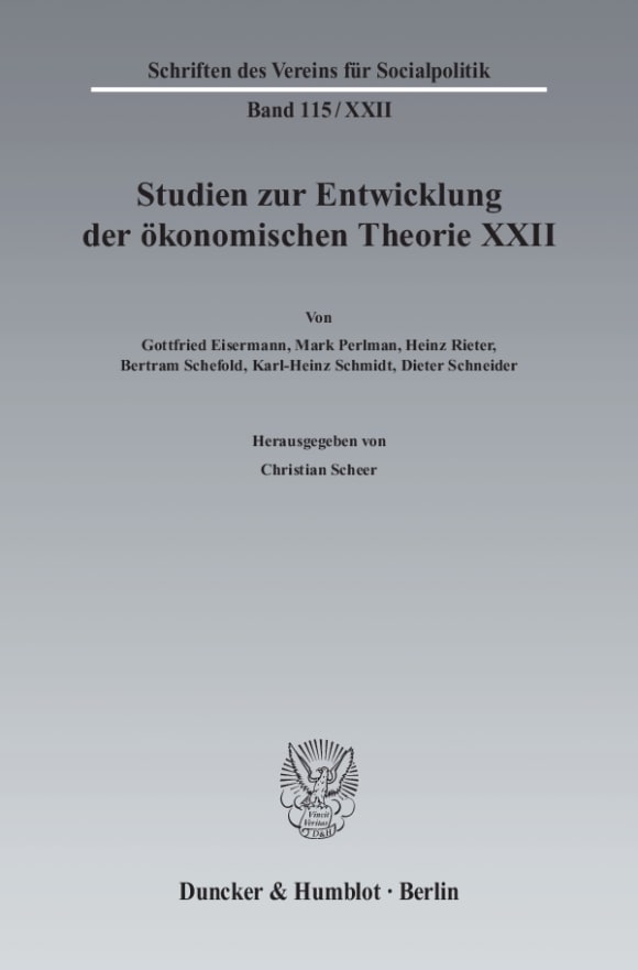 Cover Ideen, Methoden und Entwicklungen der Geschichte des ökonomischen Denkens