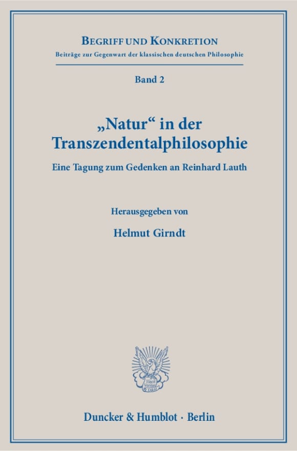 Cover »Natur« in der Transzendentalphilosophie