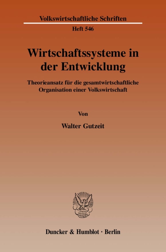 Cover Wirtschaftssysteme in der Entwicklung