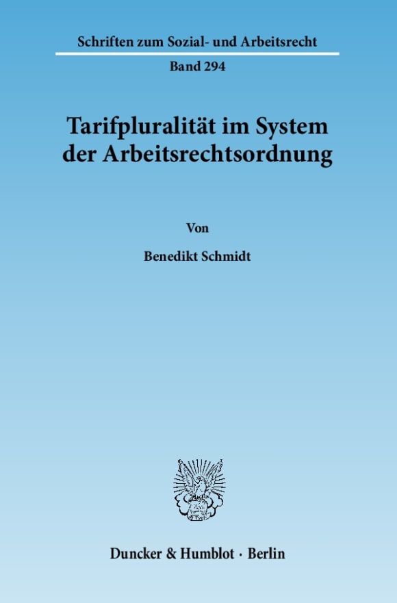 Cover Tarifpluralität im System der Arbeitsrechtsordnung