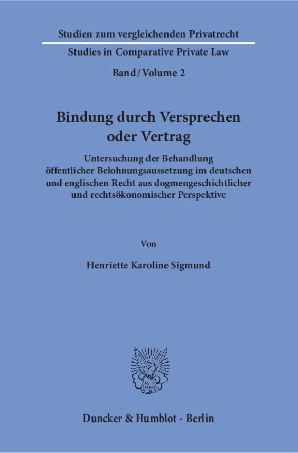 Cover Bindung durch Versprechen oder Vertrag