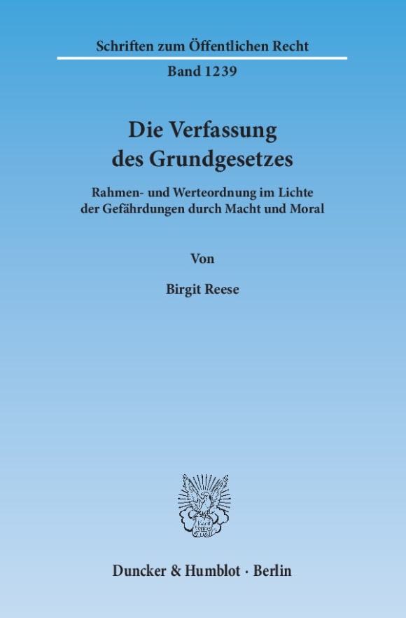 Cover Die Verfassung des Grundgesetzes