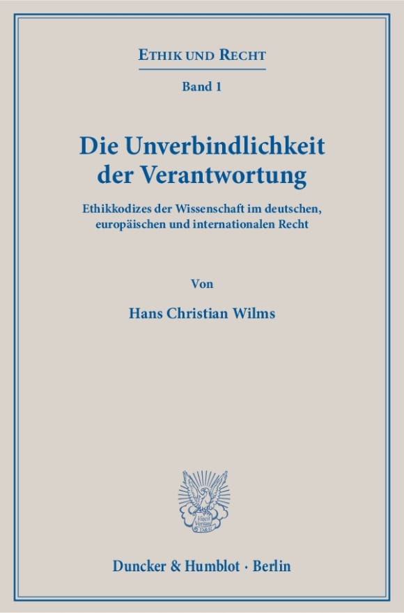 Cover Die Unverbindlichkeit der Verantwortung