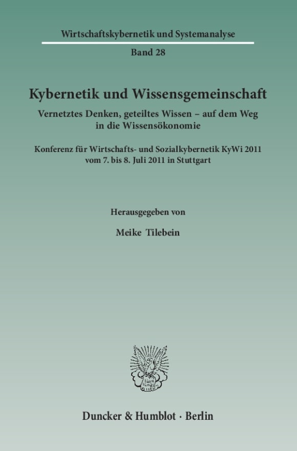 Cover Kybernetik und Wissensgemeinschaft