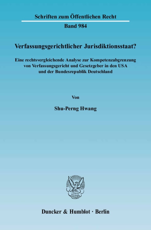 Cover Verfassungsgerichtlicher Jurisdiktionsstaat?