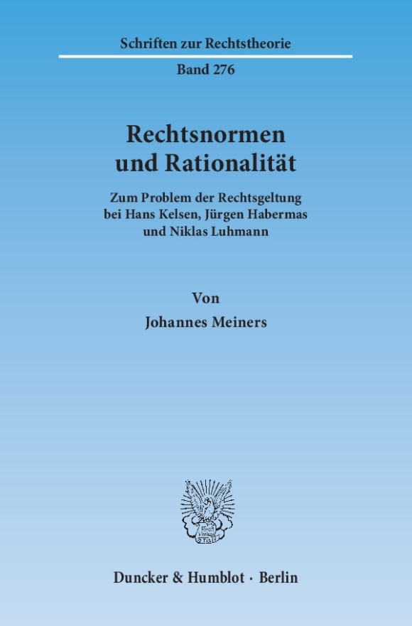 Cover Rechtsnormen und Rationalität