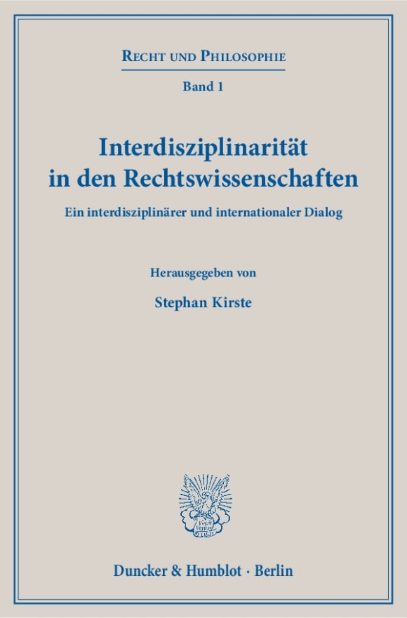 Cover Interdisziplinarität in den Rechtswissenschaften