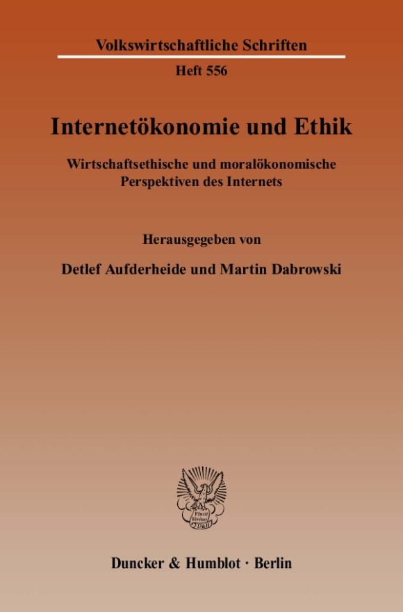 Cover Internetökonomie und Ethik