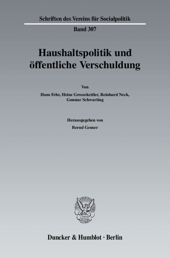 Cover Haushaltspolitik und öffentliche Verschuldung