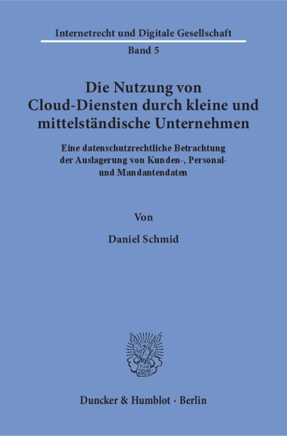 Cover Die Nutzung von Cloud-Diensten durch kleine und mittelständische Unternehmen