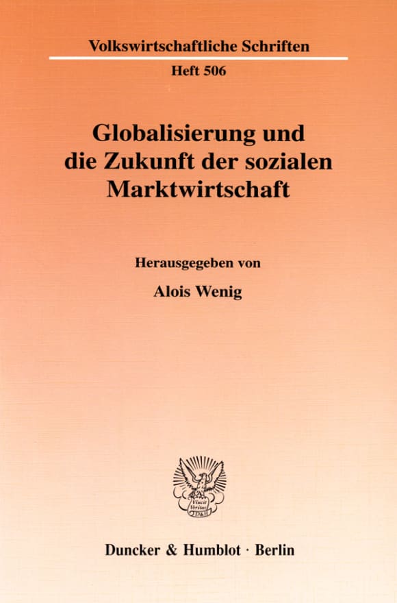 Cover Globalisierung und die Zukunft der sozialen Marktwirtschaft
