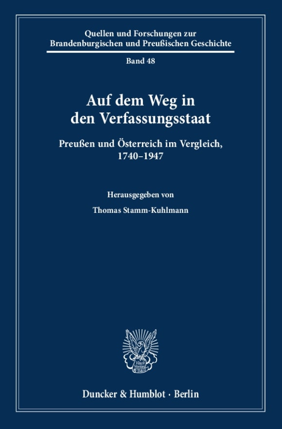 Cover Auf dem Weg in den Verfassungsstaat