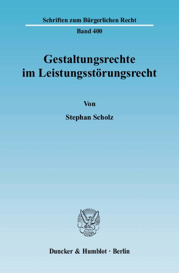 Cover Gestaltungsrechte im Leistungsstörungsrecht