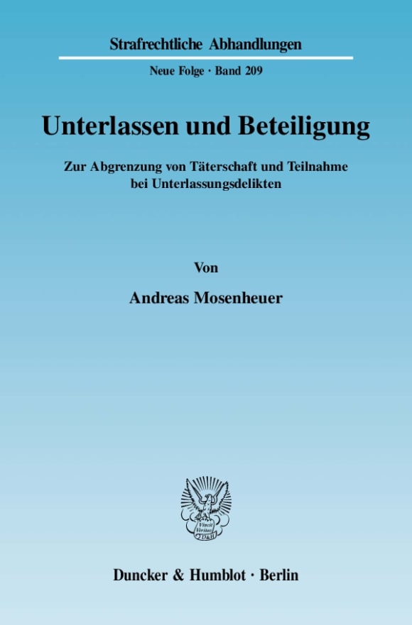 Cover Unterlassen und Beteiligung