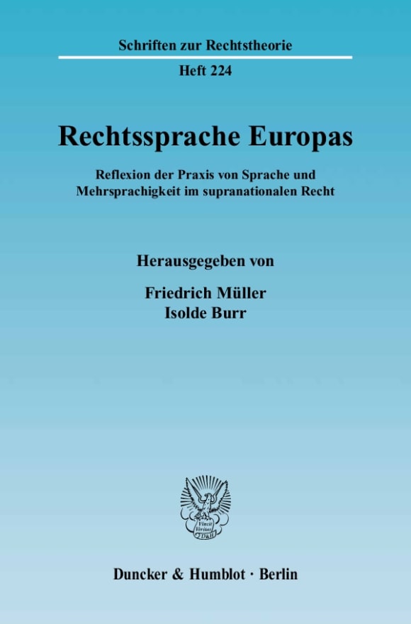 Cover Rechtssprache Europas