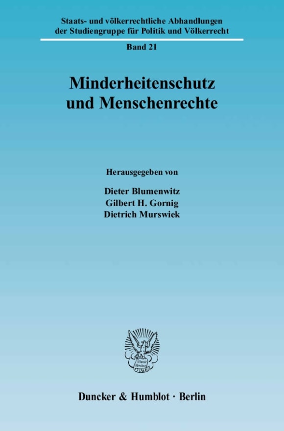 Cover Minderheitenschutz und Menschenrechte