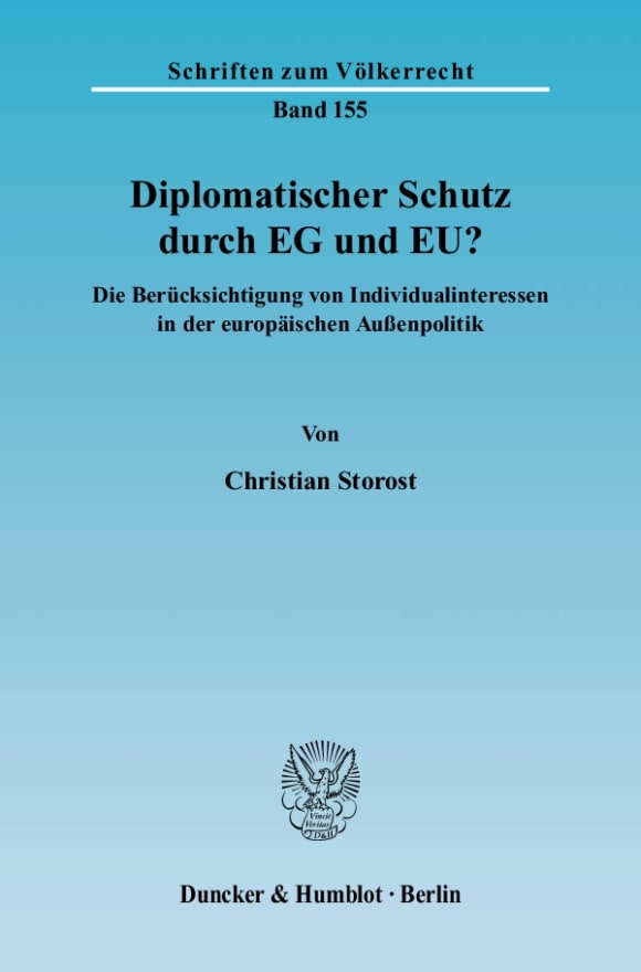 Cover Diplomatischer Schutz durch EG und EU?