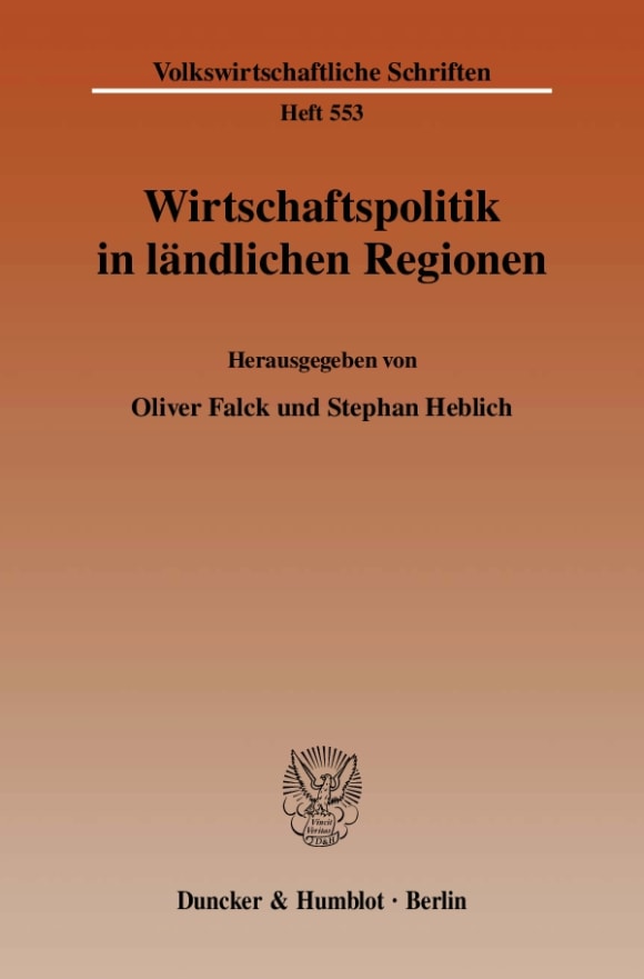 Cover Wirtschaftspolitik in ländlichen Regionen