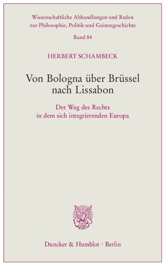 Cover Von Bologna über Brüssel nach Lissabon