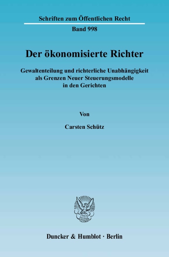 Cover Der ökonomisierte Richter