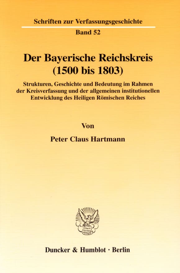 Cover Der Bayerische Reichskreis (1500 bis 1803)