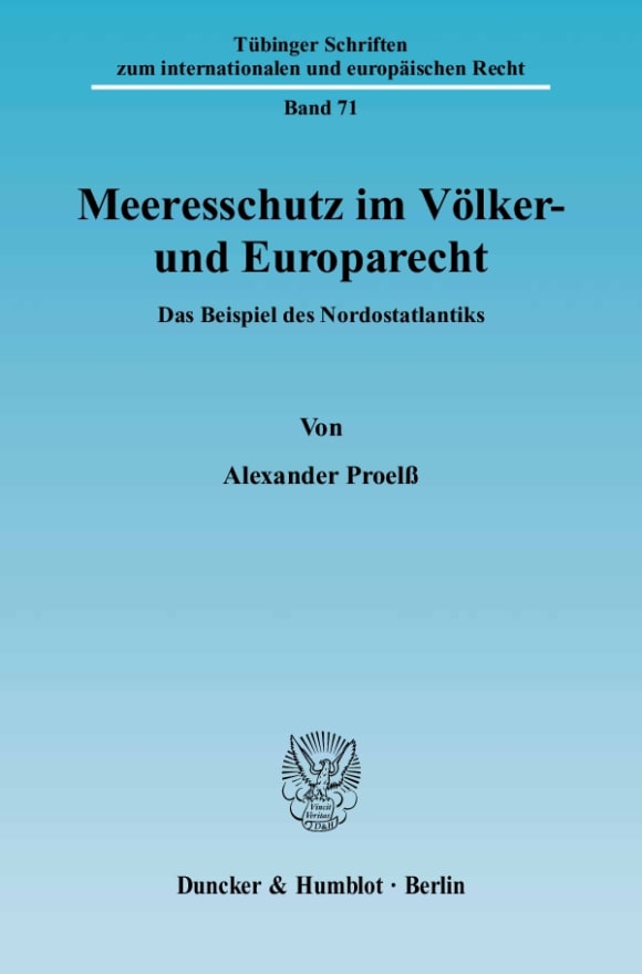 Cover Meeresschutz im Völker- und Europarecht