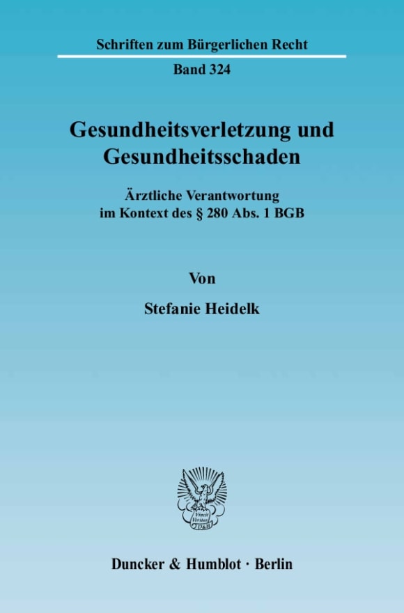 Cover Gesundheitsverletzung und Gesundheitsschaden