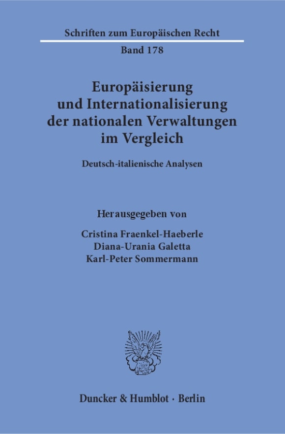 Cover Europäisierung und Internationalisierung der nationalen Verwaltungen im Vergleich