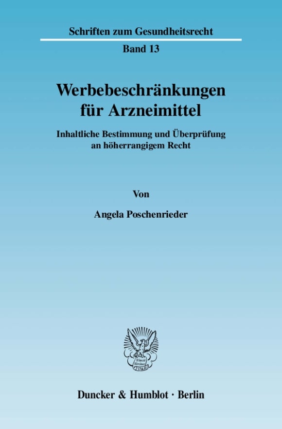 Cover Werbebeschränkungen für Arzneimittel