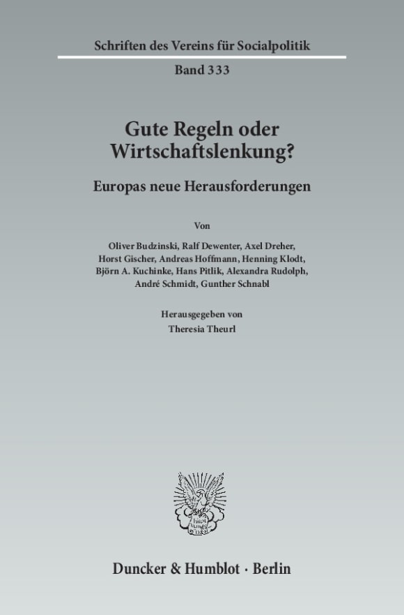 Cover Gute Regeln oder Wirtschaftslenkung?