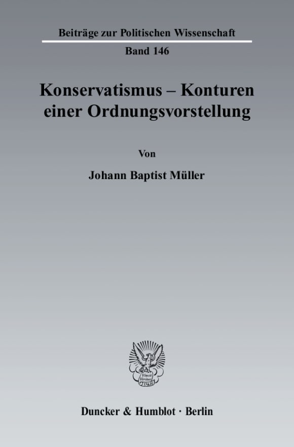 Cover Konservatismus - Konturen einer Ordnungsvorstellung