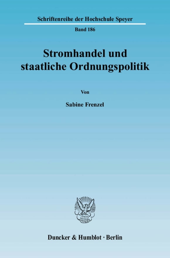 Cover Stromhandel und staatliche Ordnungspolitik