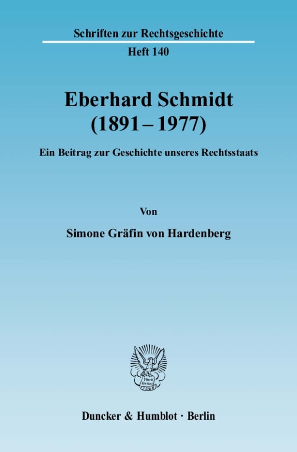 Cover Eberhard Schmidt (1891–1977)