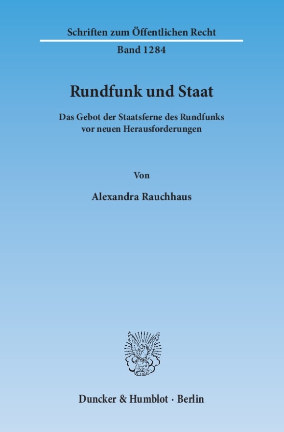 Cover Rundfunk und Staat