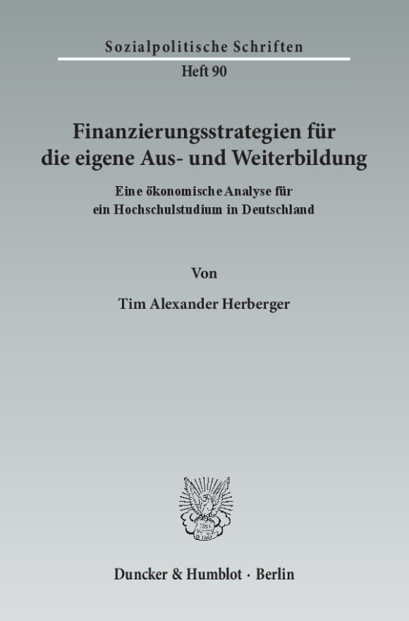 Cover Finanzierungsstrategien für die eigene Aus- und Weiterbildung