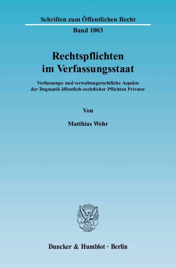 Cover Rechtspflichten im Verfassungsstaat