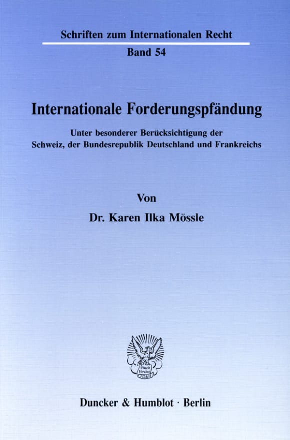 Cover Internationale Forderungspfändung