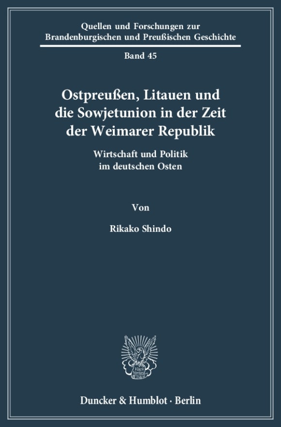 Cover Ostpreußen, Litauen und die Sowjetunion in der Zeit der Weimarer Republik