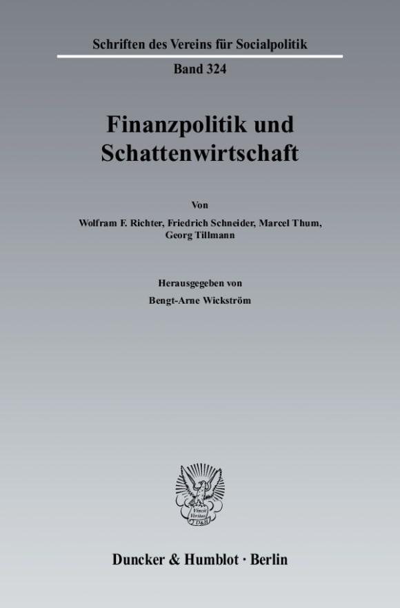 Cover Finanzpolitik und Schattenwirtschaft