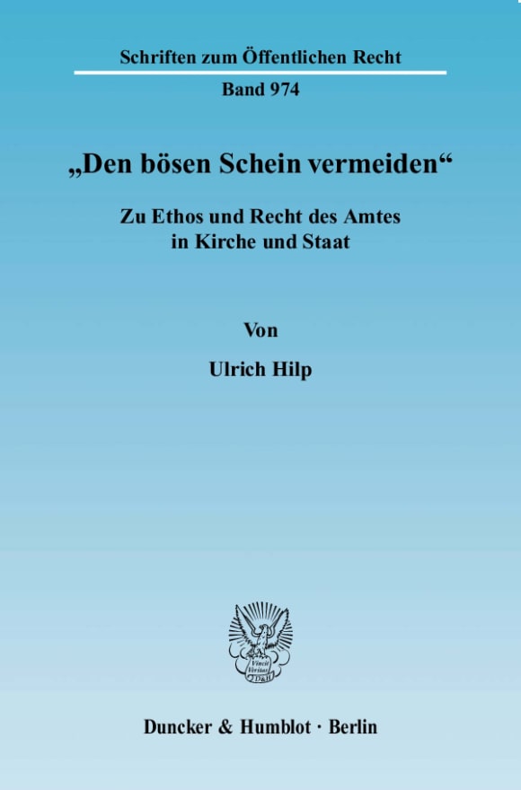 Cover »Den bösen Schein vermeiden«